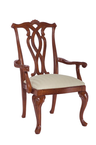 PIERCED BACK ARM CHAIR