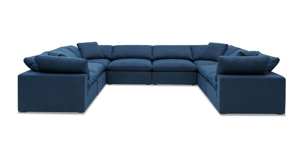 Bowe U Shaped Sectional Navy