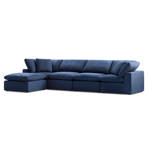 Bowe Chaise Shaped Sectional Navy