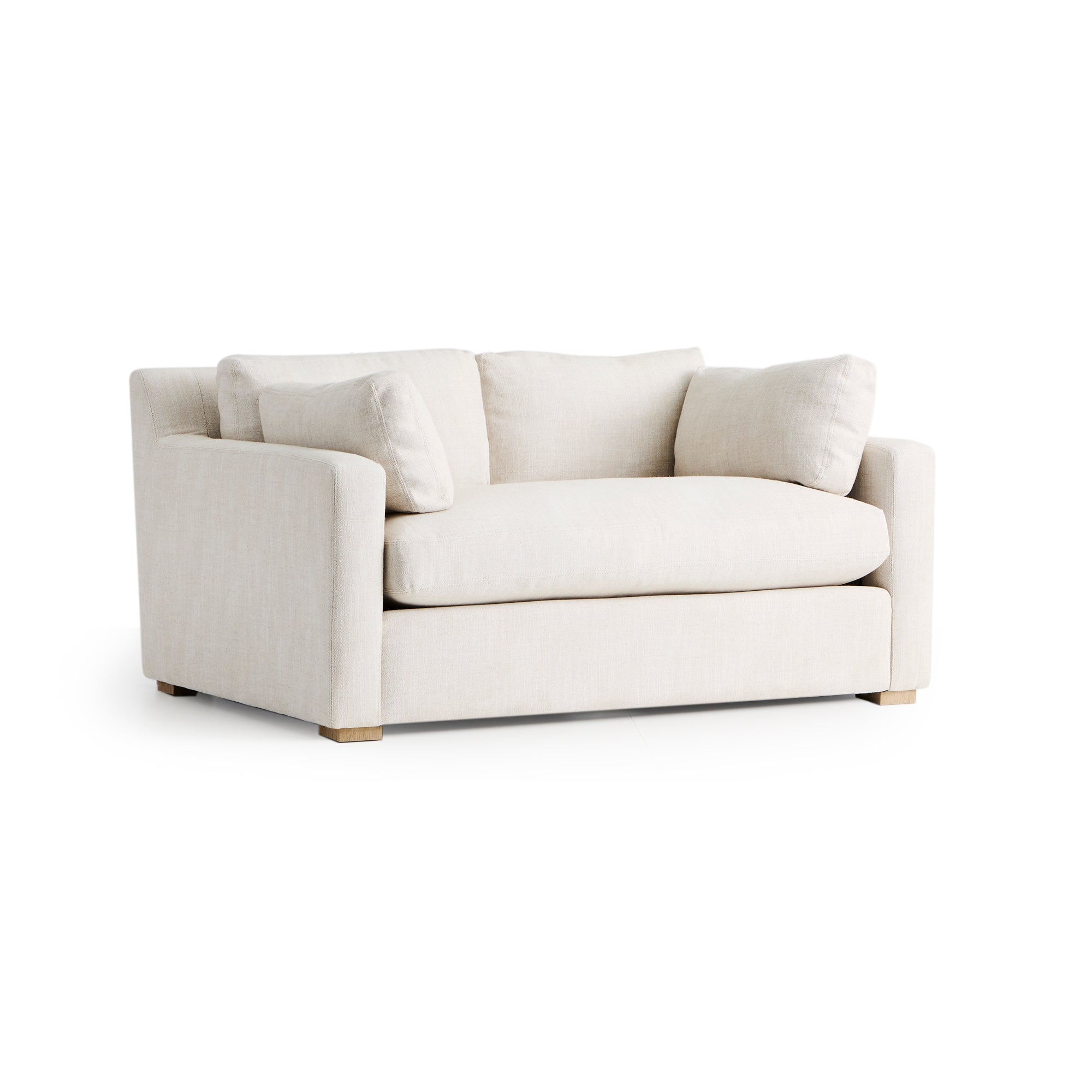 Laurel Collection Loveseat Oat White