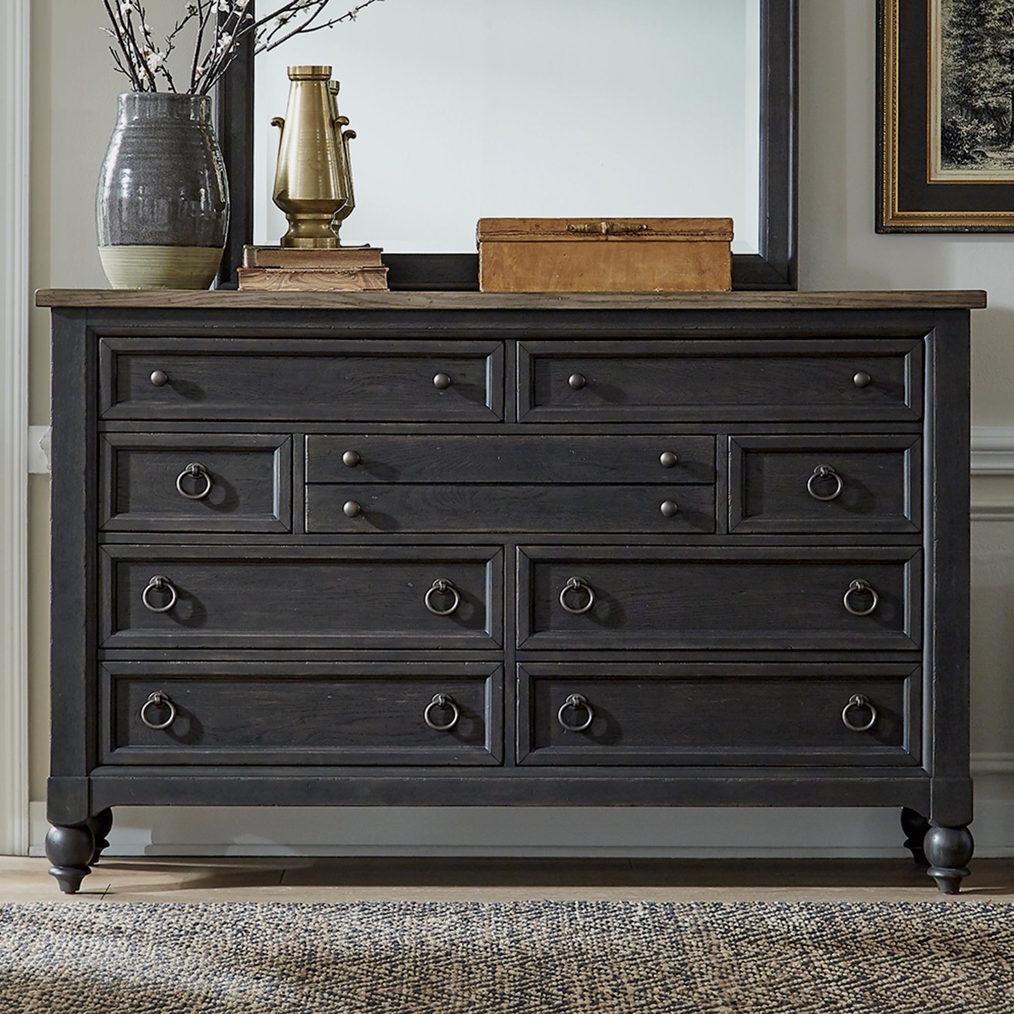 Liberty Furniture 615-BR31-B 9 Drawer Dresser - Black