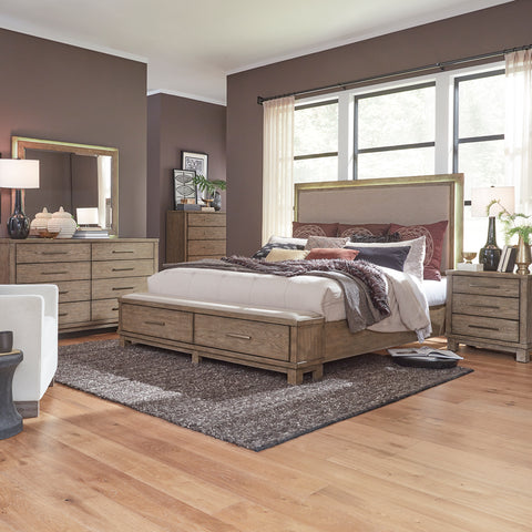Liberty Furniture 876-BR-QSBDMCN Queen Storage Bed, Dresser & Mirror, Chest, Night Stand