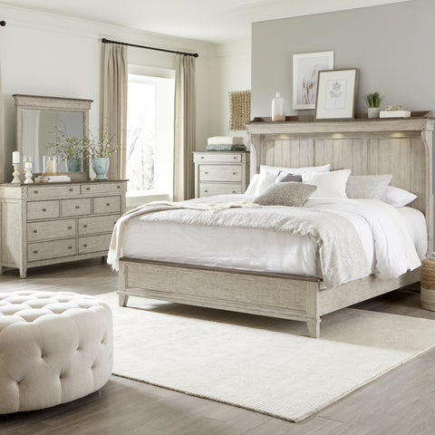 Liberty Furniture 457-BR-QMTDMC Queen Mantle Bed, Dresser & Mirror, Chest