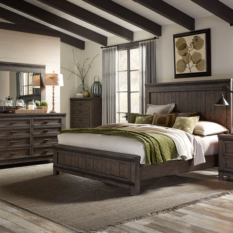 Liberty Furniture 759-BR-KPBDM King Panel Bed, Dresser & Mirror
