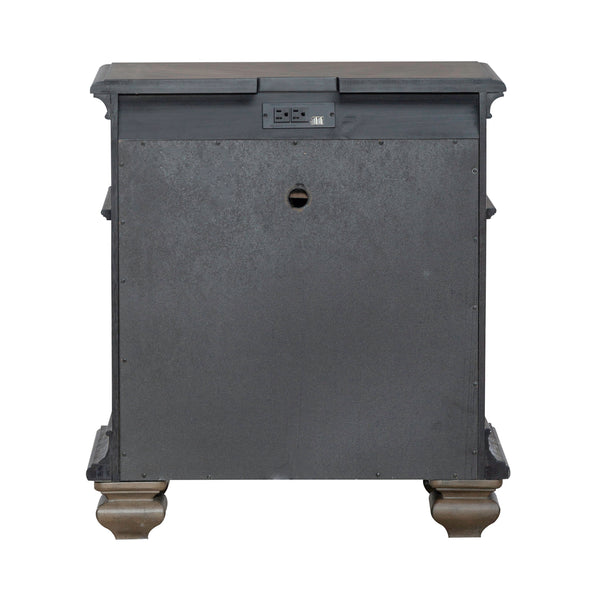 Liberty Furniture 502-BR61 3 Drawer Night Stand with Charging Station
