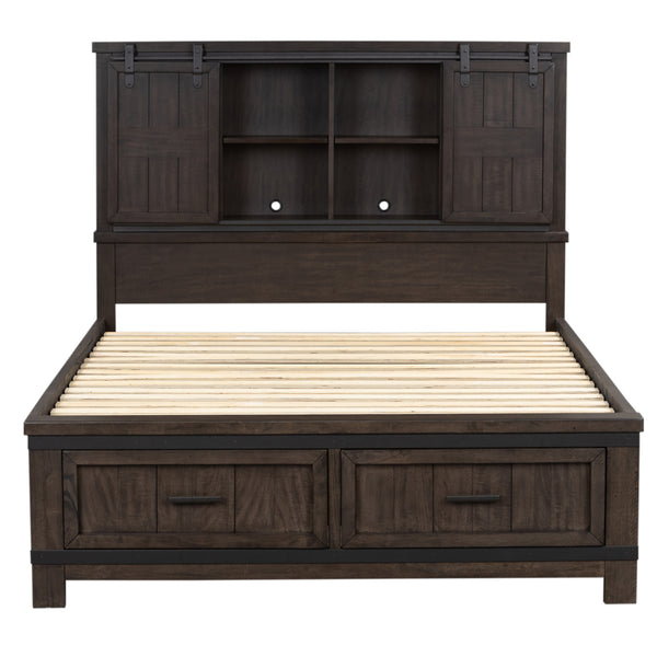 Liberty Furniture 759-BR-KBBDMC King Bookcase Bed, Dresser & Mirror, Chest