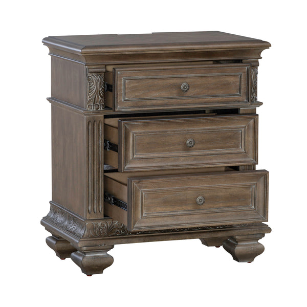 Liberty Furniture 502-BR61 3 Drawer Night Stand with Charging Station