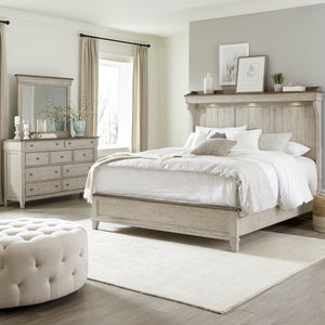 Liberty Furniture 457-BR-QMTDM Queen Mantle Bed, Dresser & Mirror