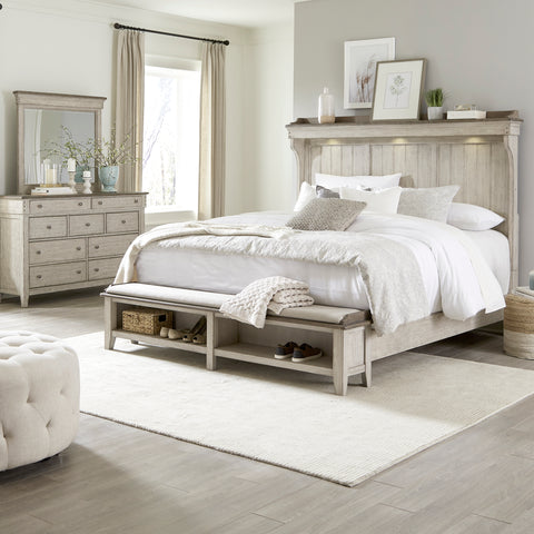 Liberty Furniture 457-BR-QMSDM Queen Mantle Storage Bed, Dresser & Mirror