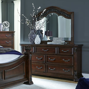 Liberty Furniture 737-BR-DM Dresser & Mirror