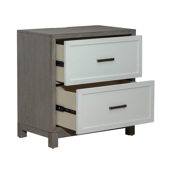 Liberty Furniture 499-BR61 2 Drawer Nightstand w/ Charging Station