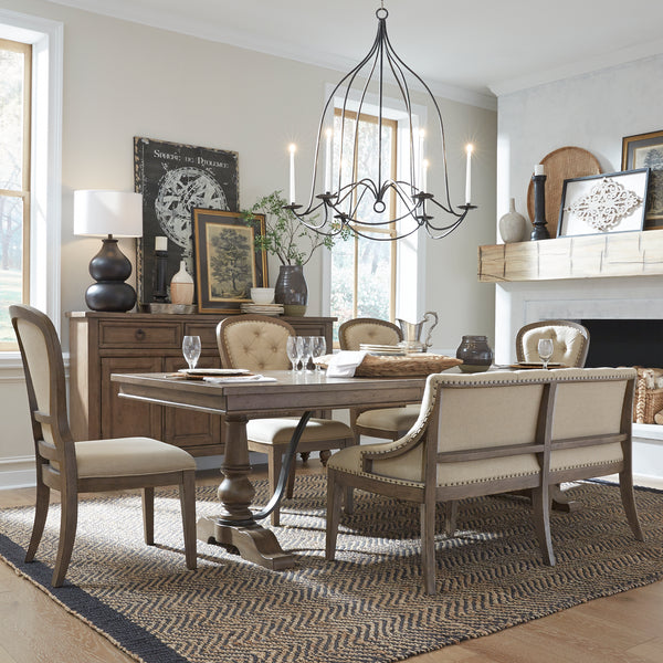 Liberty Furniture 615-DR-O6TRS Optional 6 Piece Trestle Table Set