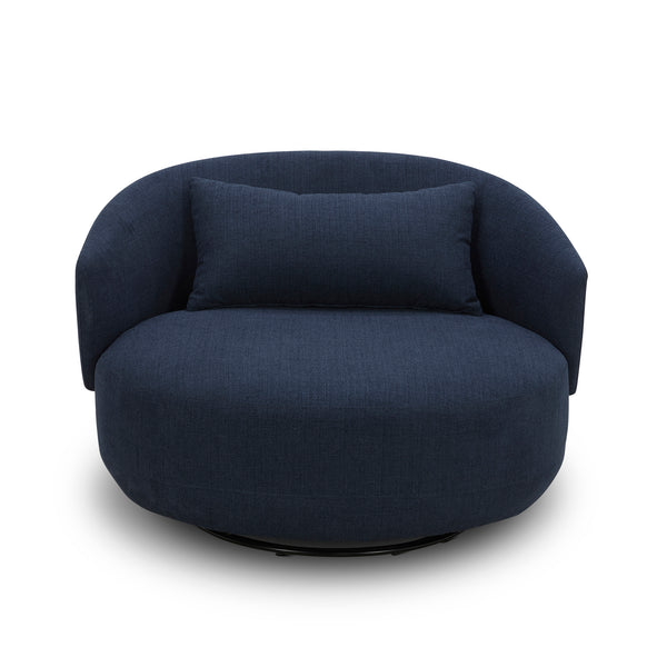 Liberty Furniture 708-ACH15-N Uph Swivel Cuddler Chair - Midnight