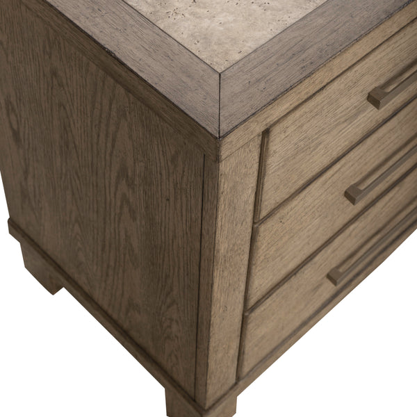 Liberty Furniture 876-BR61 3 Drawer Night Stand w/ Charging Station
