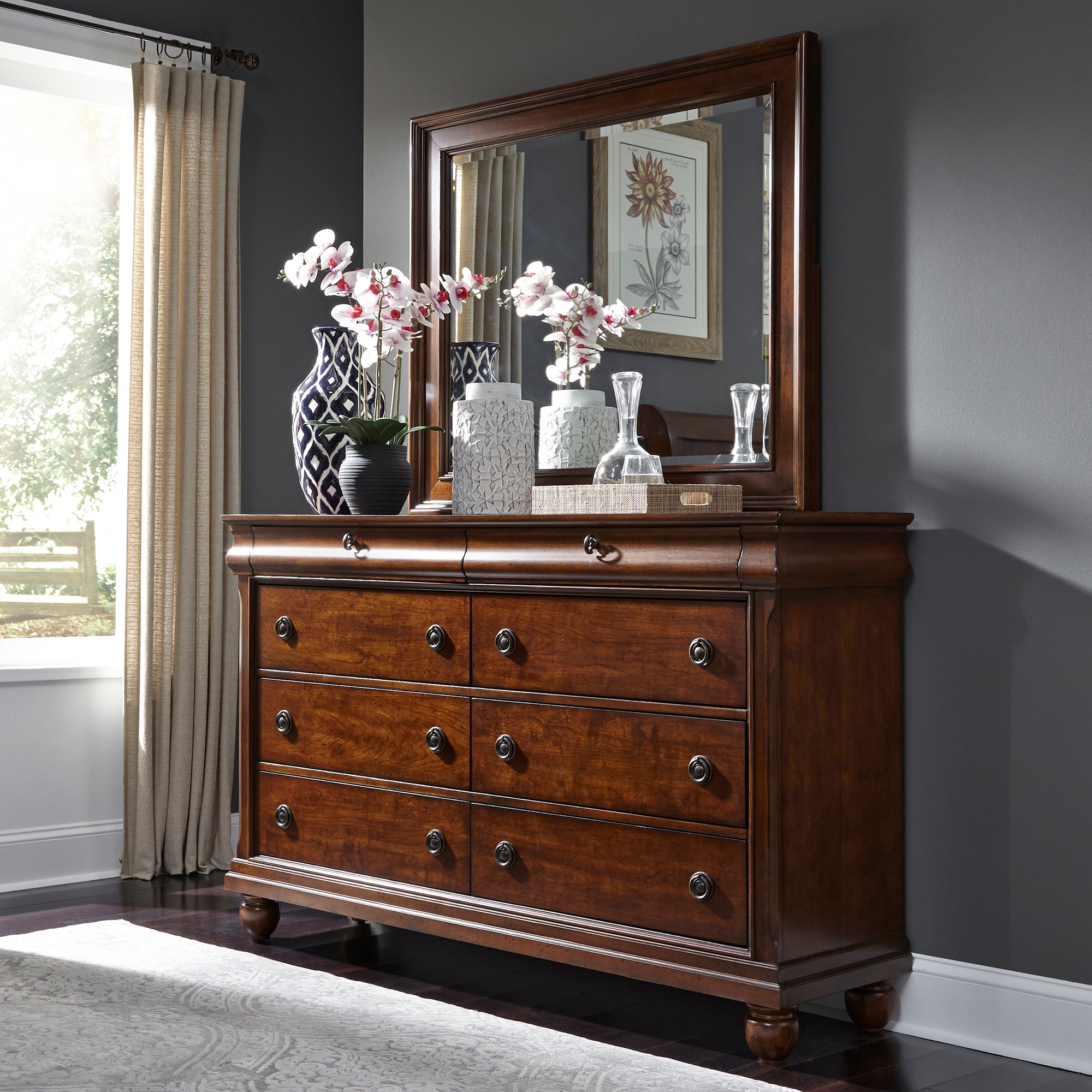 Liberty Furniture A589-BR-DM Dresser & Mirror