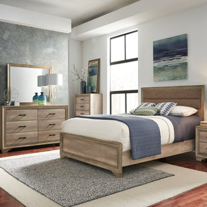 Liberty Furniture 439-BR-CKUBDMN King California Uphosltered Bed, Dresser & Mirror, Night Stand