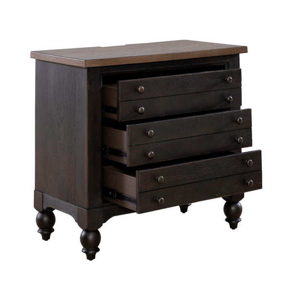 Liberty Furniture 615-BR62-B Bedside Chest w/ Charging Station - Black