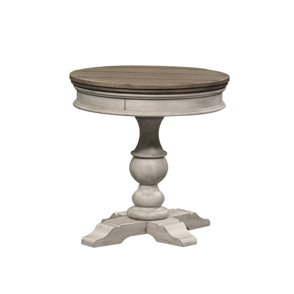 Liberty Furniture 824-OT1022 Round Pedestal Chair Side Table