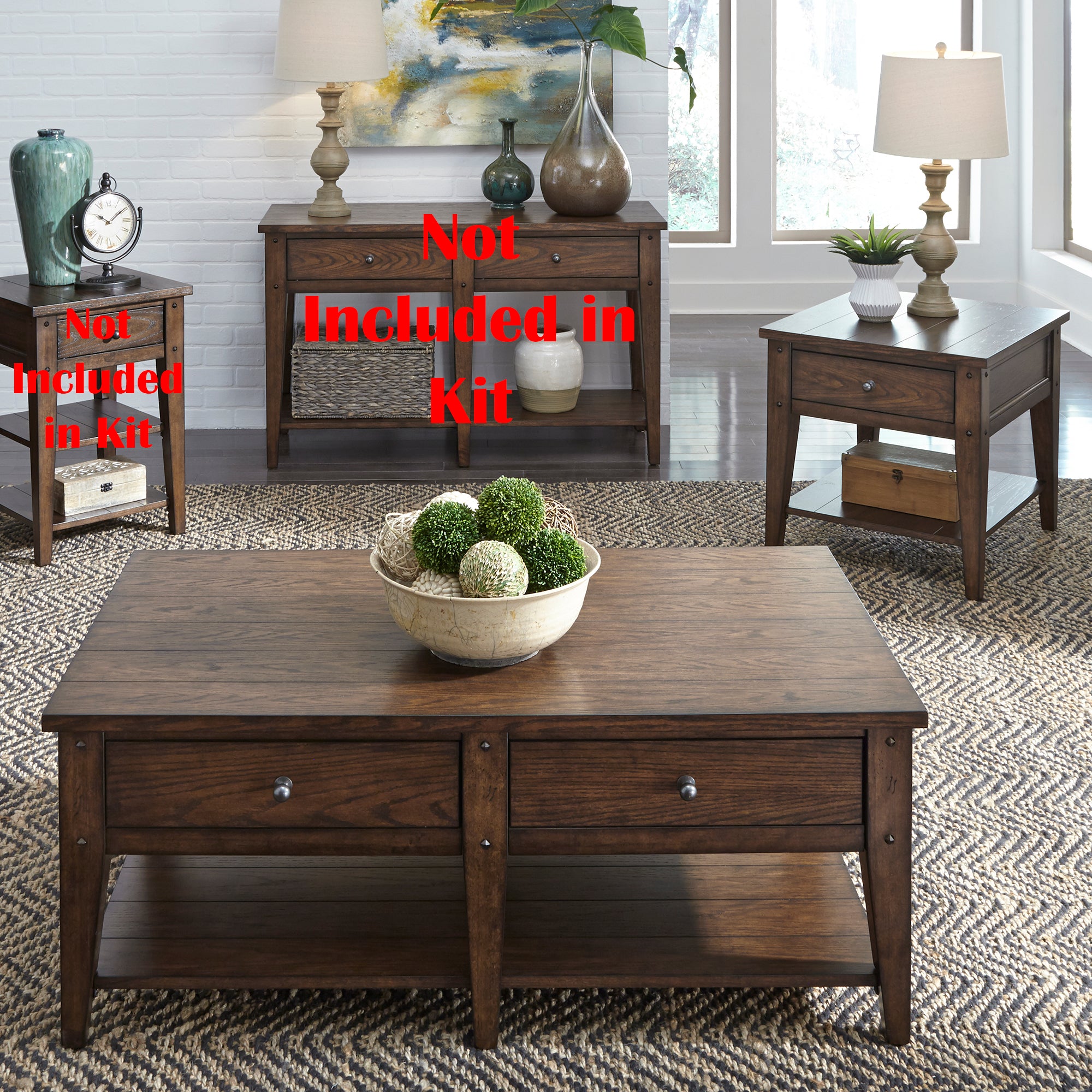 Liberty Furniture 210-OT-3PCS 3 Piece Set (1-Cocktail 2-End Tables)