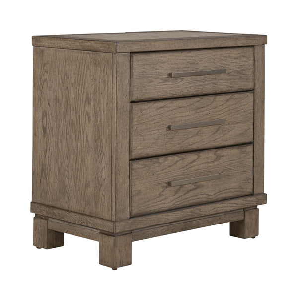 Liberty Furniture 876-BR61 3 Drawer Night Stand w/ Charging Station
