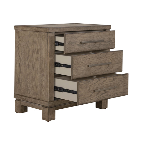Liberty Furniture 876-BR61 3 Drawer Night Stand w/ Charging Station