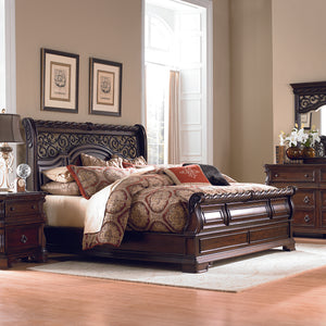 Liberty Furniture 575-BR-QSLDMCN Queen Sleigh Bed, Dresser & Mirror, Chest, Night Stand