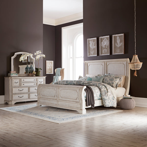 Liberty Furniture 455W-BR-QSLDM Queen Sleigh Bed, Dresser & Mirror