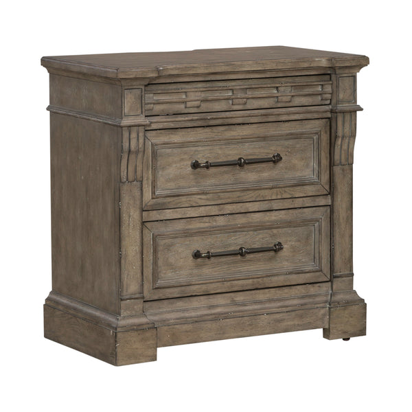 Liberty Furniture 711-BR61 3 Drawer Nightstand w/ Charging Station