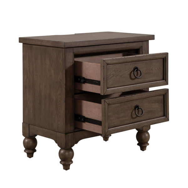 Liberty Furniture 615-BR61 2 Drawer Night Stand w/ Charging Station