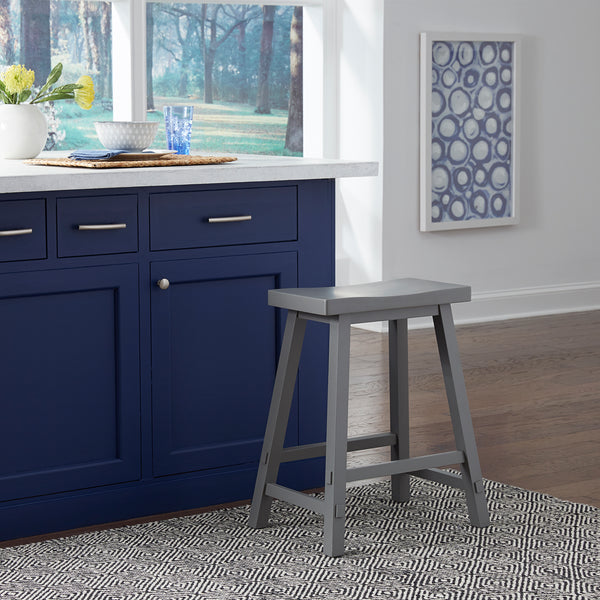 Liberty Furniture A38-B1824-G 24 Inch Sawhorse Counter Stool- Gray