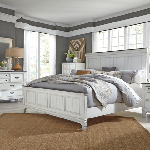 Liberty Furniture 417-BR-QPBDMC Queen Panel Bed, Dresser & Mirror, Chest