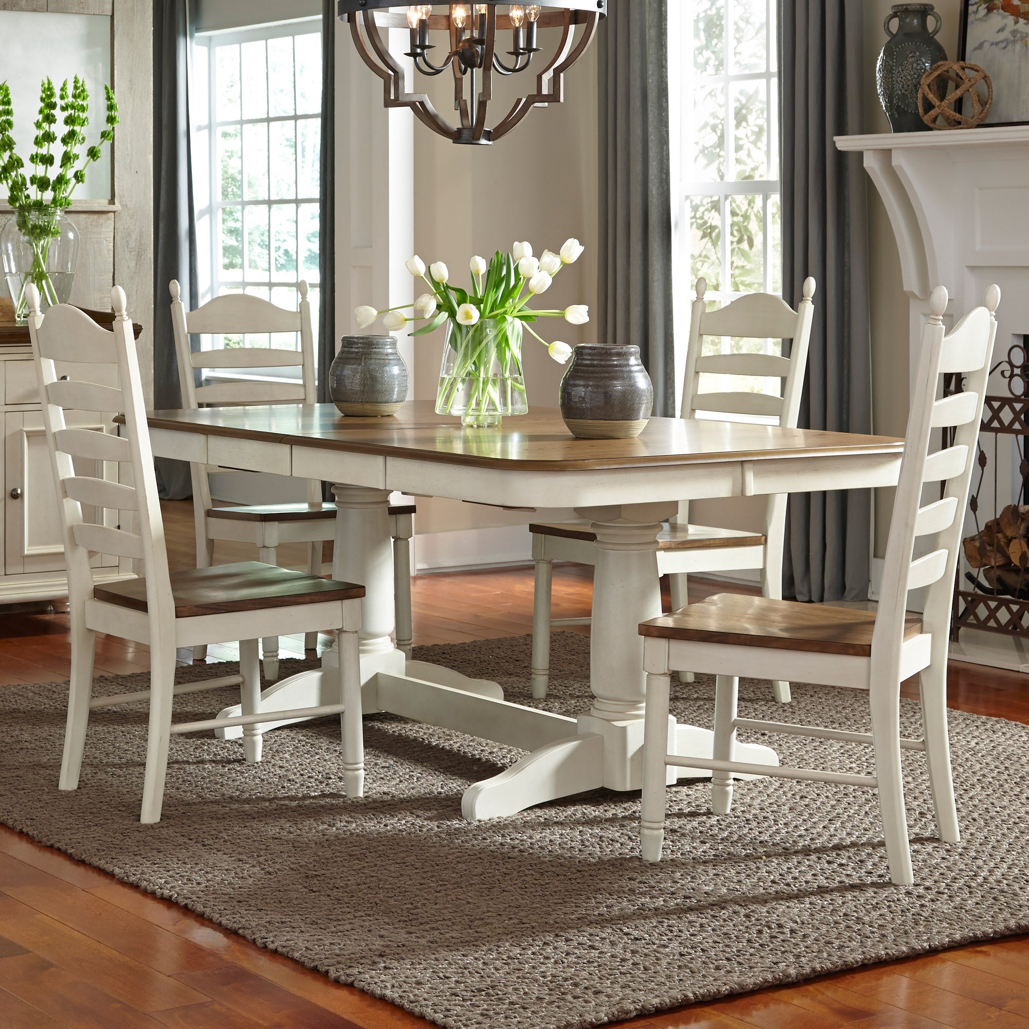 Liberty Furniture 278-CD-52PS 5 Piece Double Pedestal Table Set
