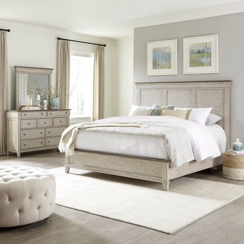 Liberty Furniture 457-BR-KPBDM King Panel Bed, Dresser & Mirror