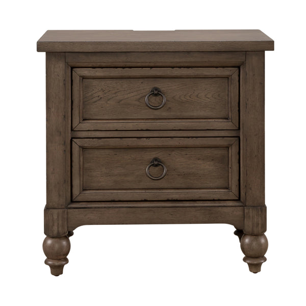 Liberty Furniture 615-BR61 2 Drawer Night Stand w/ Charging Station