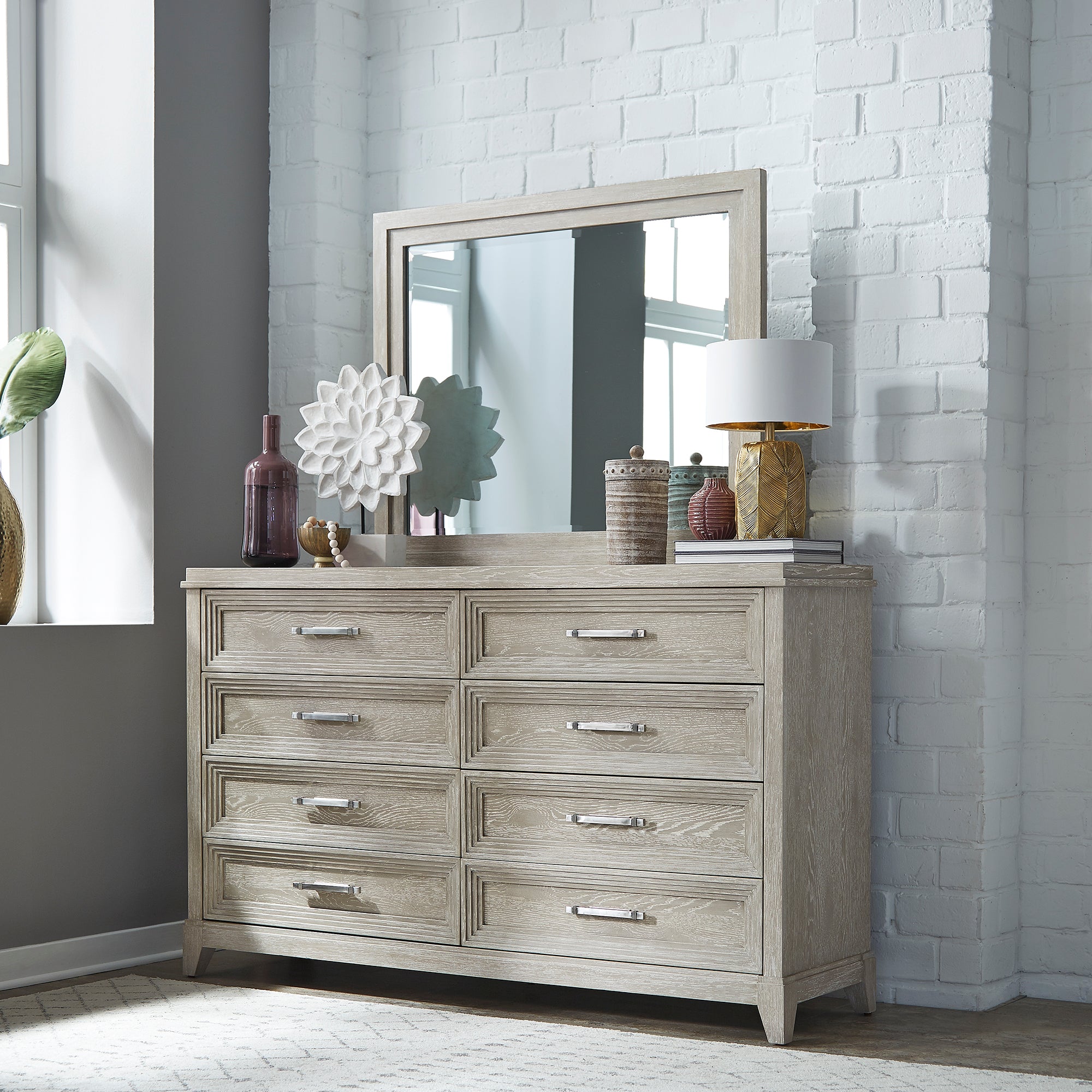 Liberty Furniture 902-BR-DM Dresser & Mirror