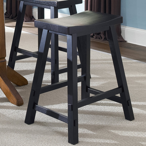 Liberty Furniture 48-B1824 24 Inch Sawhorse Counter Stool - Black (RTA)