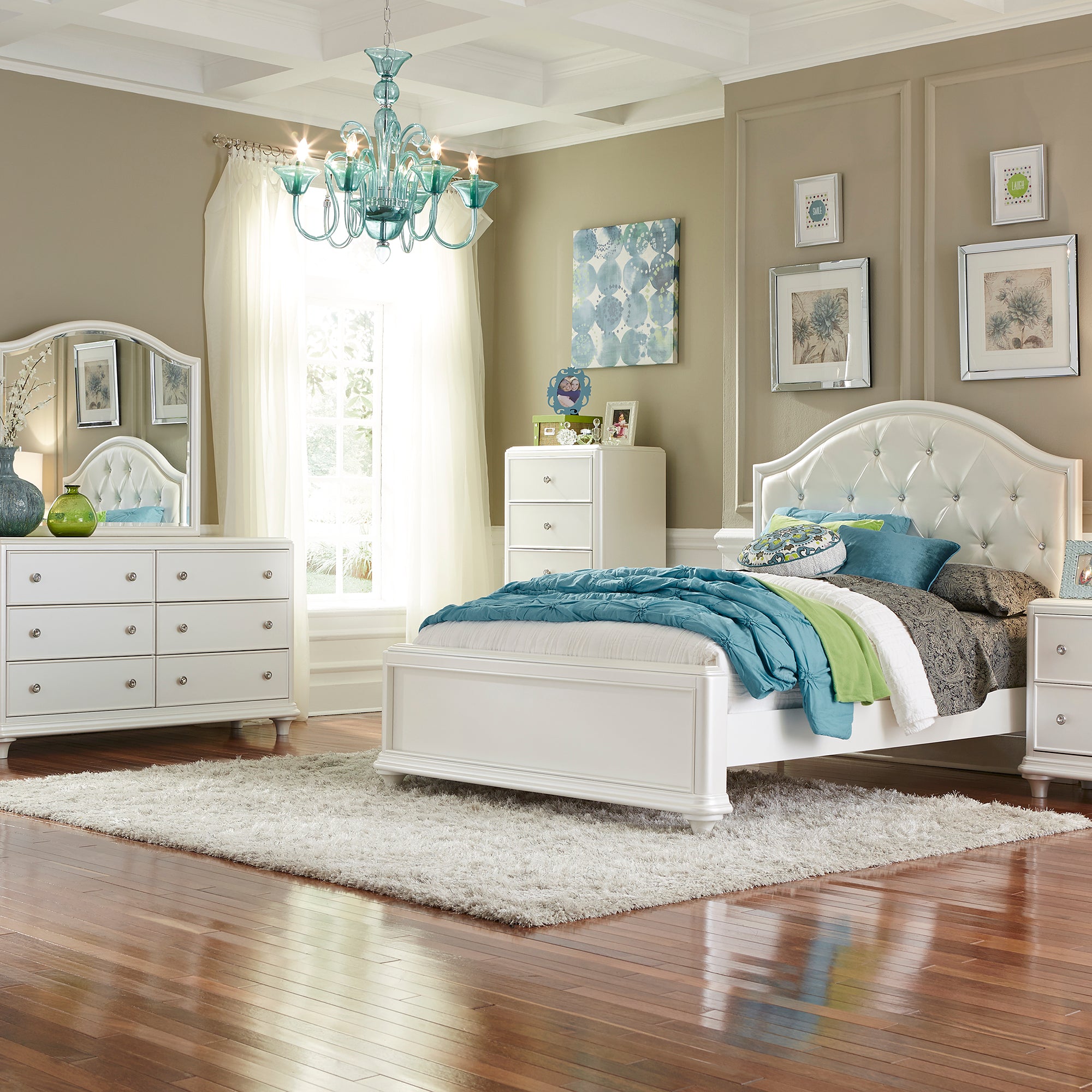 Liberty Furniture 710-YBR-FPBDM Full Panel Bed, Dresser & Mirror