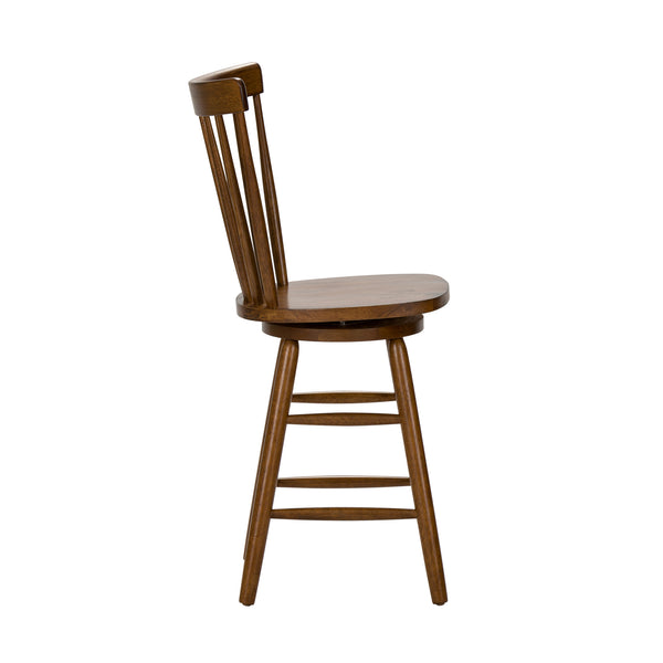 Liberty Furniture 38-B1724 24 Inch Swivel Counter Chair - Tobacco