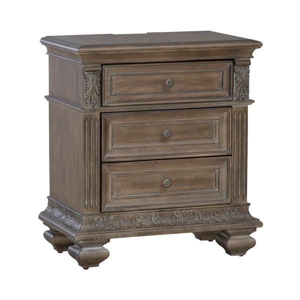 Liberty Furniture 502-BR61 3 Drawer Night Stand with Charging Station