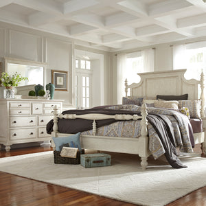 Liberty Furniture 697-BR-KPSDM King Poster Bed, Dresser & Mirror