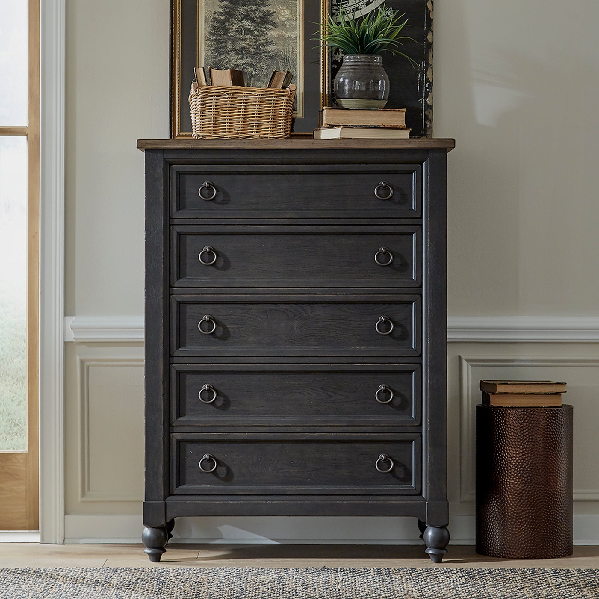 Liberty Furniture 615-BR41-B 5 Drawer Chest - Black