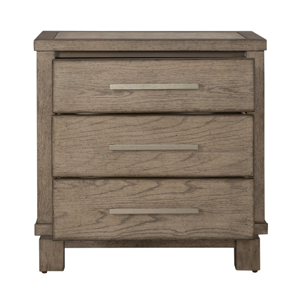 Liberty Furniture 876-BR61 3 Drawer Night Stand w/ Charging Station